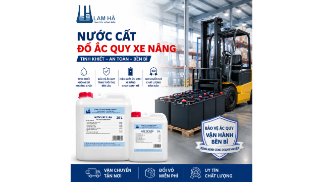 NƯỚC CẤT ĐỔ ẮC QUY XE NÂNG 